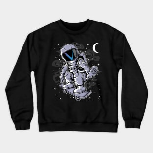 Astronaut Skate Vechain VET Coin To The Moon Crypto Token Cryptocurrency Blockchain Wallet Birthday Gift For Men Women Kids Crewneck Sweatshirt